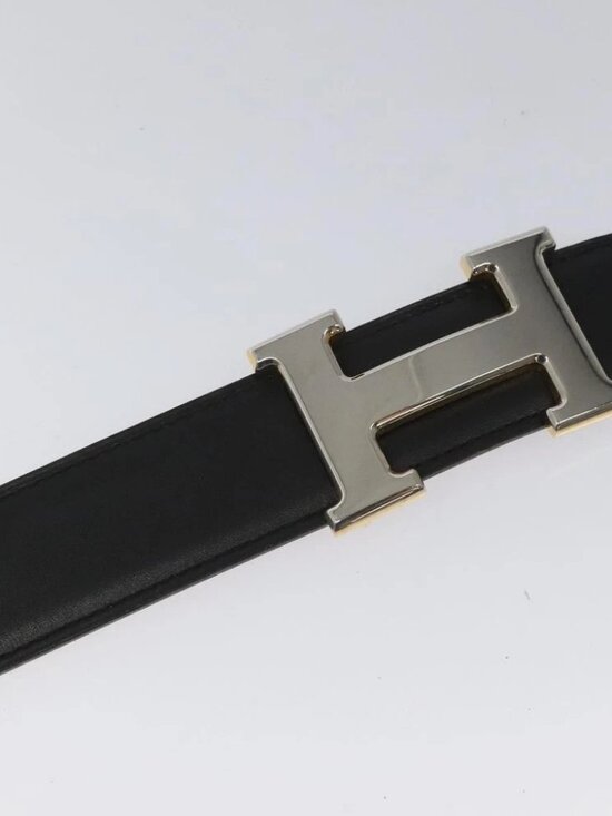 HERMES Twotone Constance H Belt Leather 31.1\